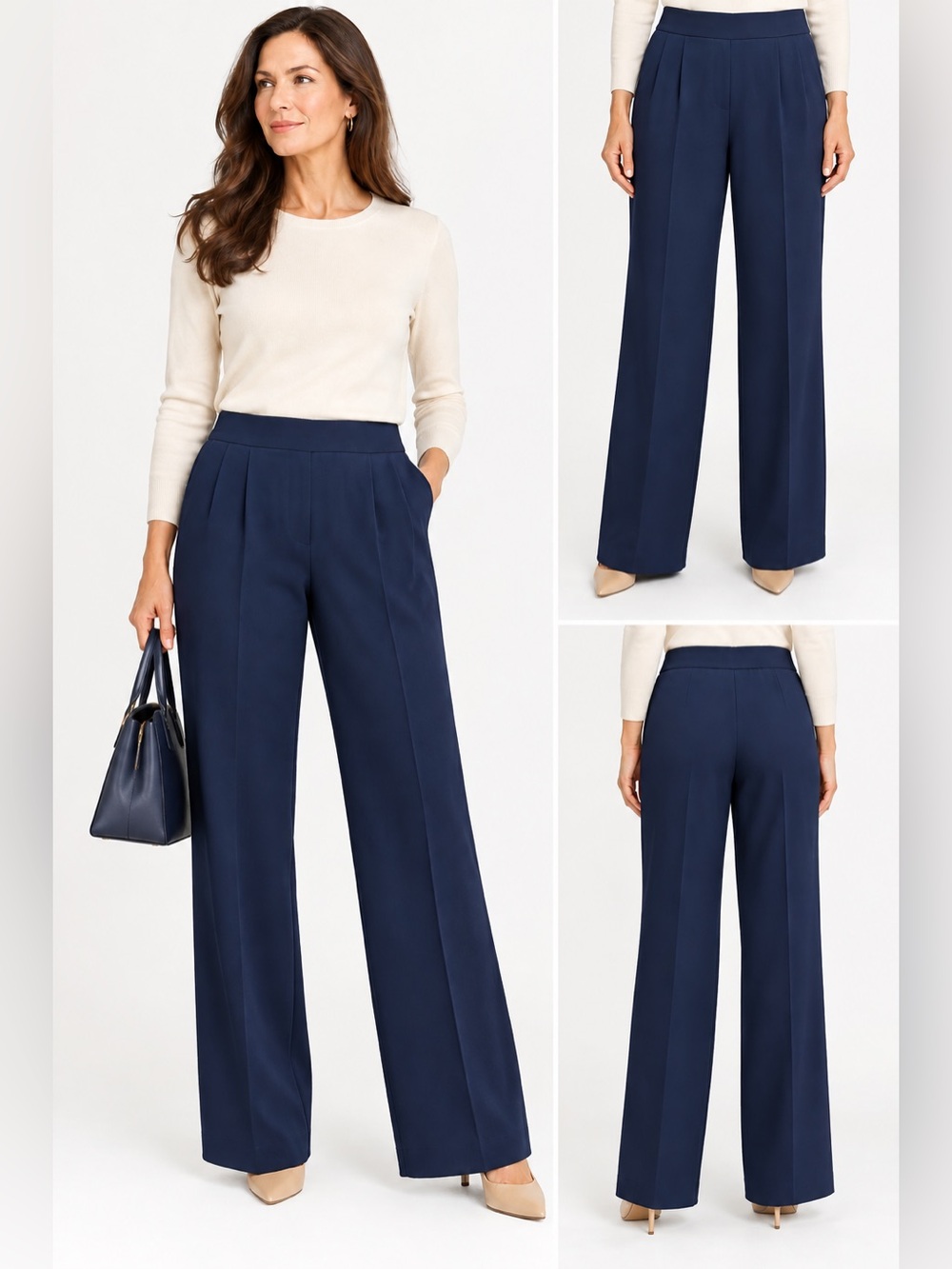 St. John Straight Leg Pants in Blue Size 12 Like New
